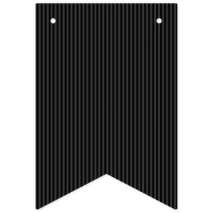 Black & Smoky Black Narrow Vertical Stripes Bunting Flags