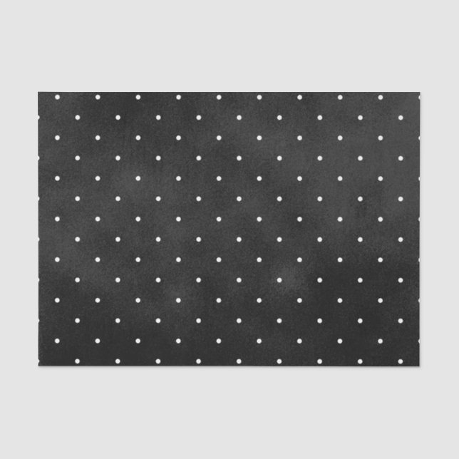 Black Smudge Colour with White Polka Dots Tissue Paper (Front)