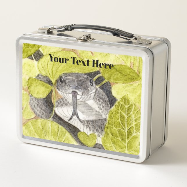 Black Snake Metal Lunch Box (Front)