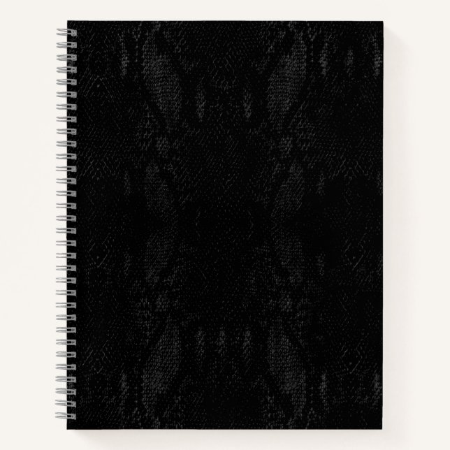 Black Snake Skin Print Notebook (Front)
