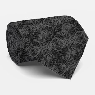 Black Snake Skin Tie
