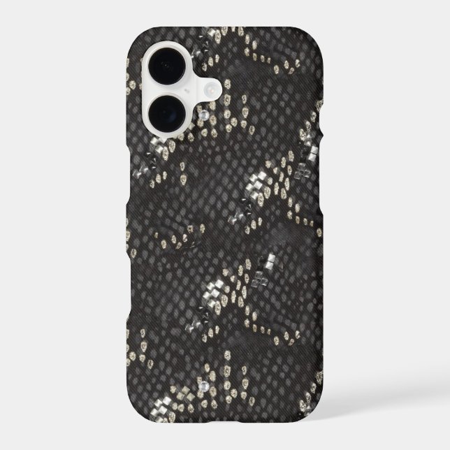 Black Snake Skin With Diamond Pattern (Back)