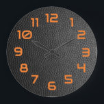 Black Snakeskin  Large Clock<br><div class="desc">Black Snakeskin Large Clock</div>