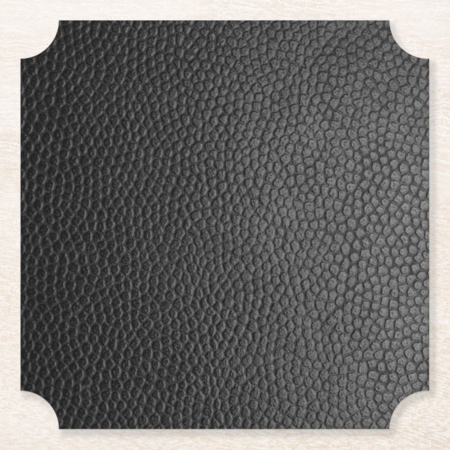 Black Snakeskin Paper Coaster (Front)