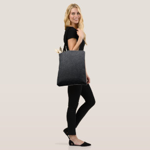 Black Snakeskin Tote Bag