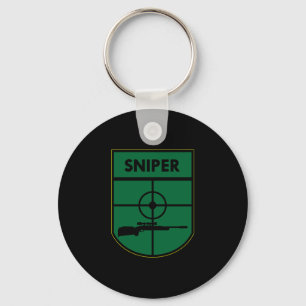Black Sniper Patch Keychain