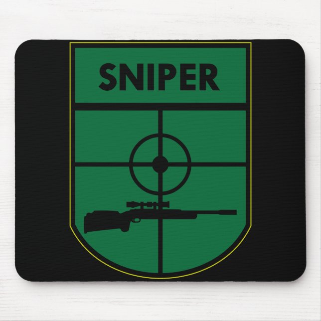 Black Sniper Patch Mouse Pad (Front)