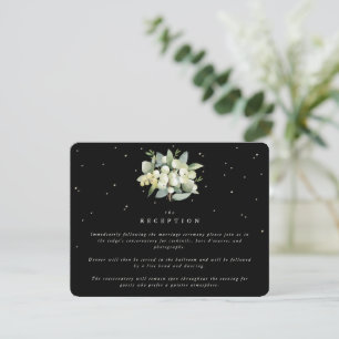Black Snowberry+Eucalyptus Bouquet Reception Enclosure Card
