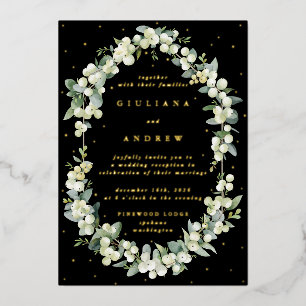 Black Snowberry+Eucalyptus Wedding Reception Only