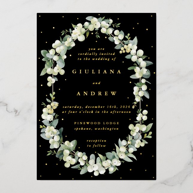 Black Snowberry+Eucalyptus Winter Wedding (Front)