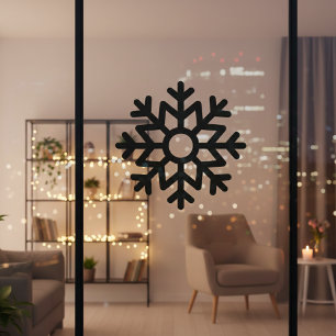 Black Snowflake Window Cling