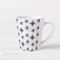 Black Snowflakes Geometrical Bubble Winter Pattern