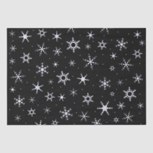 Black Snowflakes Tissue Paper