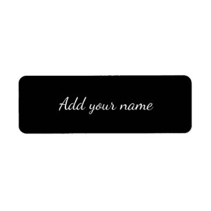 Black solid add name text here throw pillo