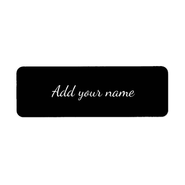 Black solid add name text message here throw pillo (Front)