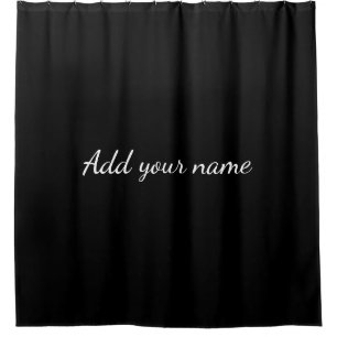 Black solid add name text message here throw pillo
