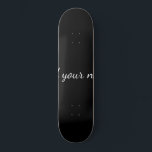Black solid add name text message here throw pillo skateboard<br><div class="desc">Design</div>