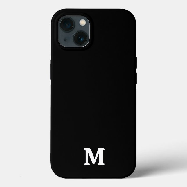Black Solid Colour Case-Mate iPhone Case (Back)
