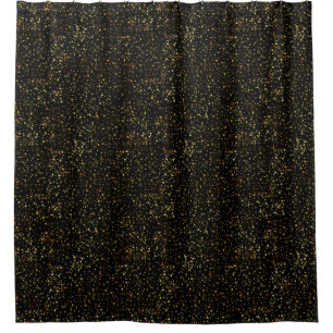 Black Solid Colour Gold Sparkle Personalized Custo
