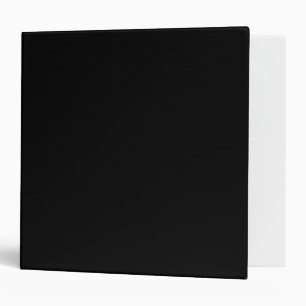 Black Solid Colour Minimalist Binder