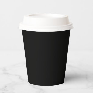 Black (solid colour) paper cups