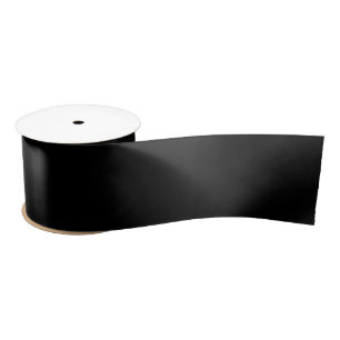 Black Solid Colour Satin Ribbon