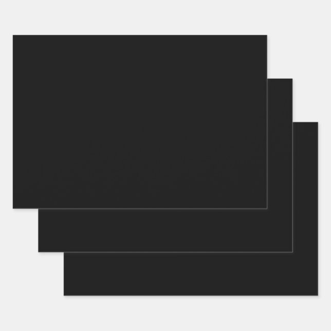 Black (solid colour)   wrapping paper sheet (Set)