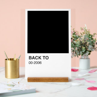 Black Song Album - White Background Acrylic Sign