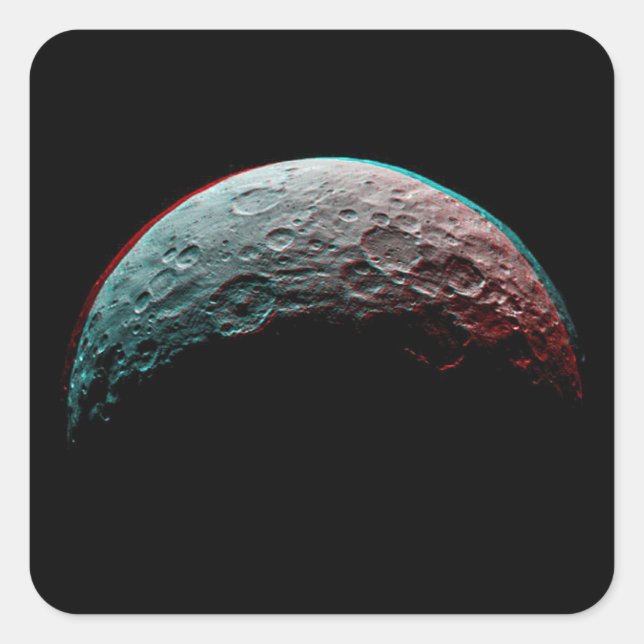 Black space and Planet in Solar system. Astronomy  Square Sticker (Front)