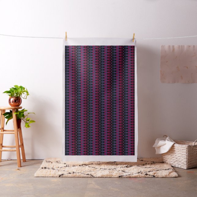 Black Spacecrafts and Arrow Monogram Pattern Fabric (In Situ)
