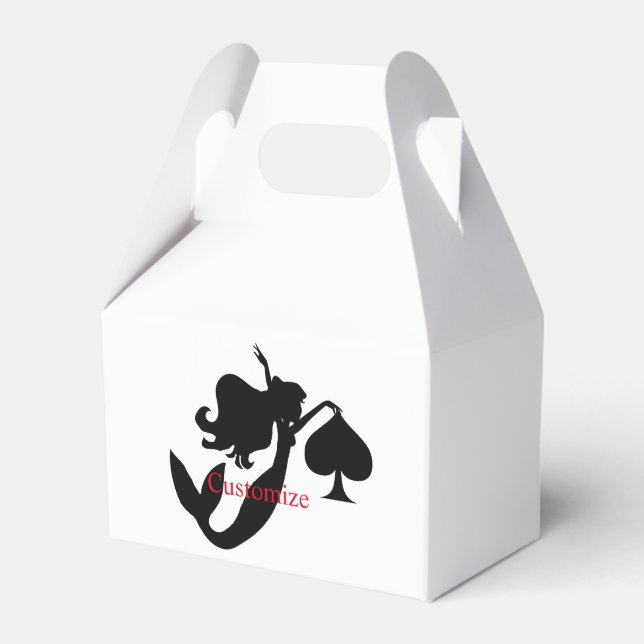 Black Spade Mermaid Silhouette Thunder_Cove  Favor Box (Front Side)