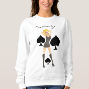 Black Spades Blonde Queen Thunder_Cove Sweatshirt