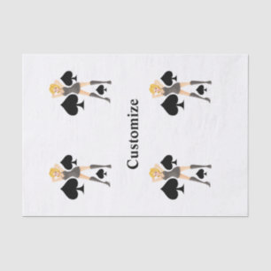 Black Spades Blonde Queen Tissue Paper