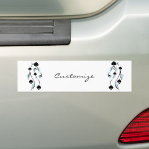 Black Spades Tattoo Style Thunder_Cove Bumper Sticker