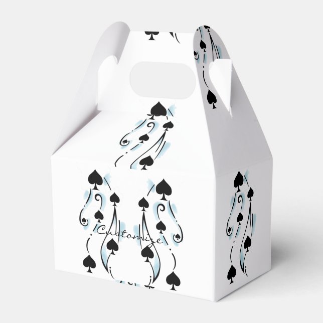 Black Spades Tattoo Style Thunder_Cove Favor Box (Front Side)