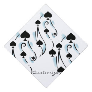 Black Spades Tattoo Style Thunder_Cove Graduation Cap Topper