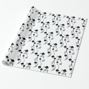 Black Spades Tattoo Style Thunder_Cove Wrapping Paper