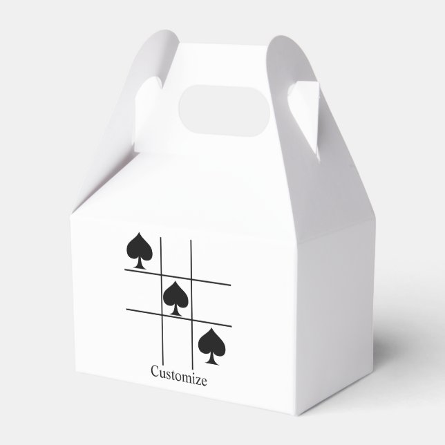 Black Spades Tic Tac Toe Thunder_Cove Favor Box (Front Side)