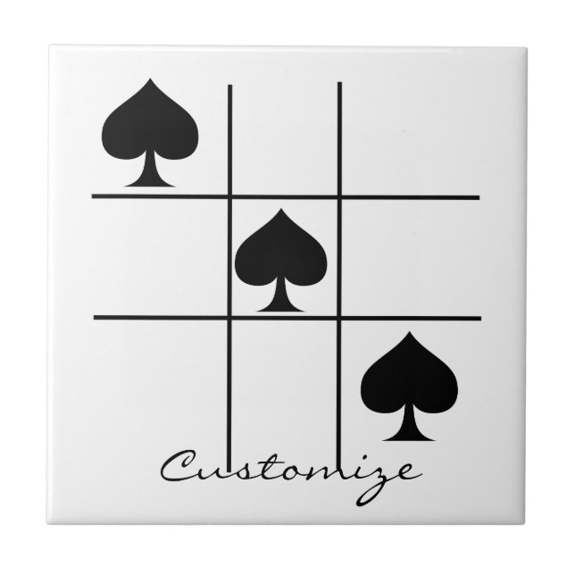 Black Spades Tic Tac Toe Thunder_Cove Tile (Front)