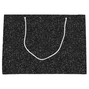 Black Sparkle Glitter Large Gift Bag