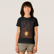 Black Sparkling Colours T Shirt 