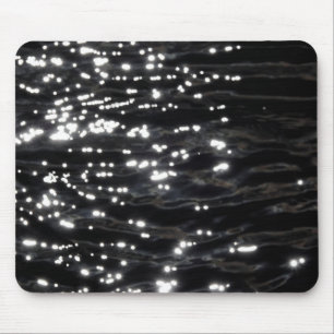 Black sparkling water mouse pad