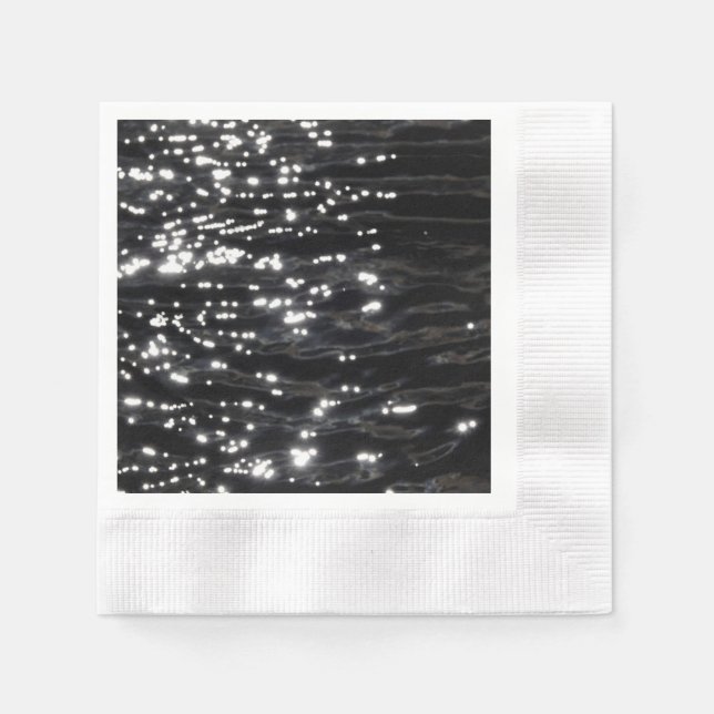 Black sparkling water napkin (Front)