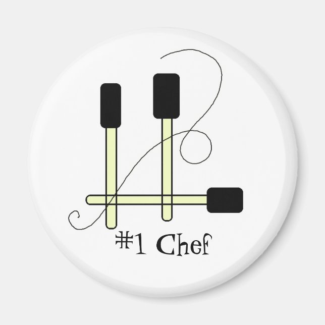 Black Spatulas Magnet (Front)