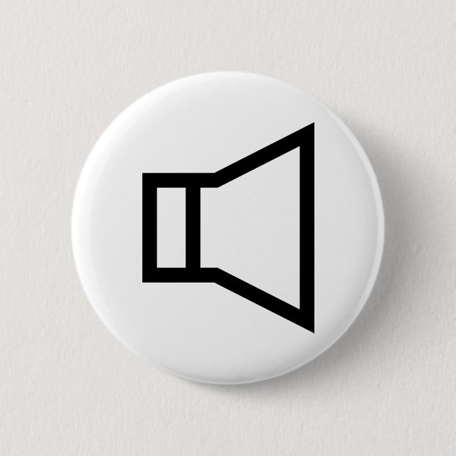 black speaker icon 2 inch round button (Front)