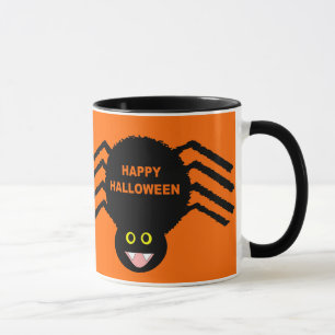 Black Spider Halloween Mug