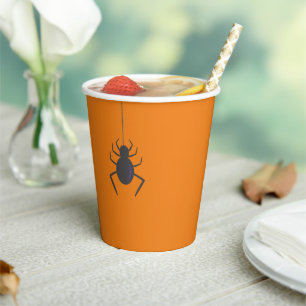 Black Spider Halloween party Paper Cups