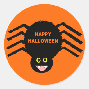 Black Spider Halloween Sticker