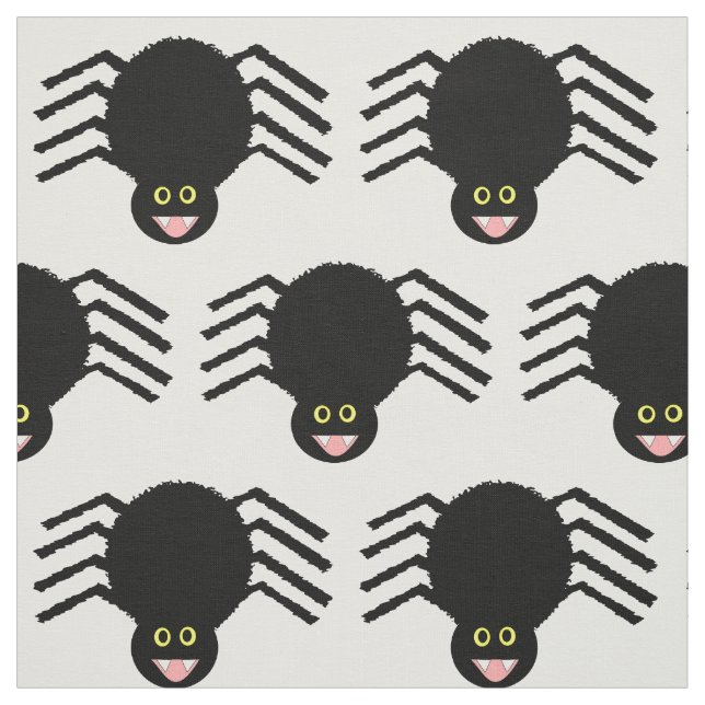 Black Spider Patterned Craft Fabric (Swatch)
