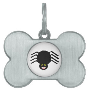 Black Spider Pet Tag